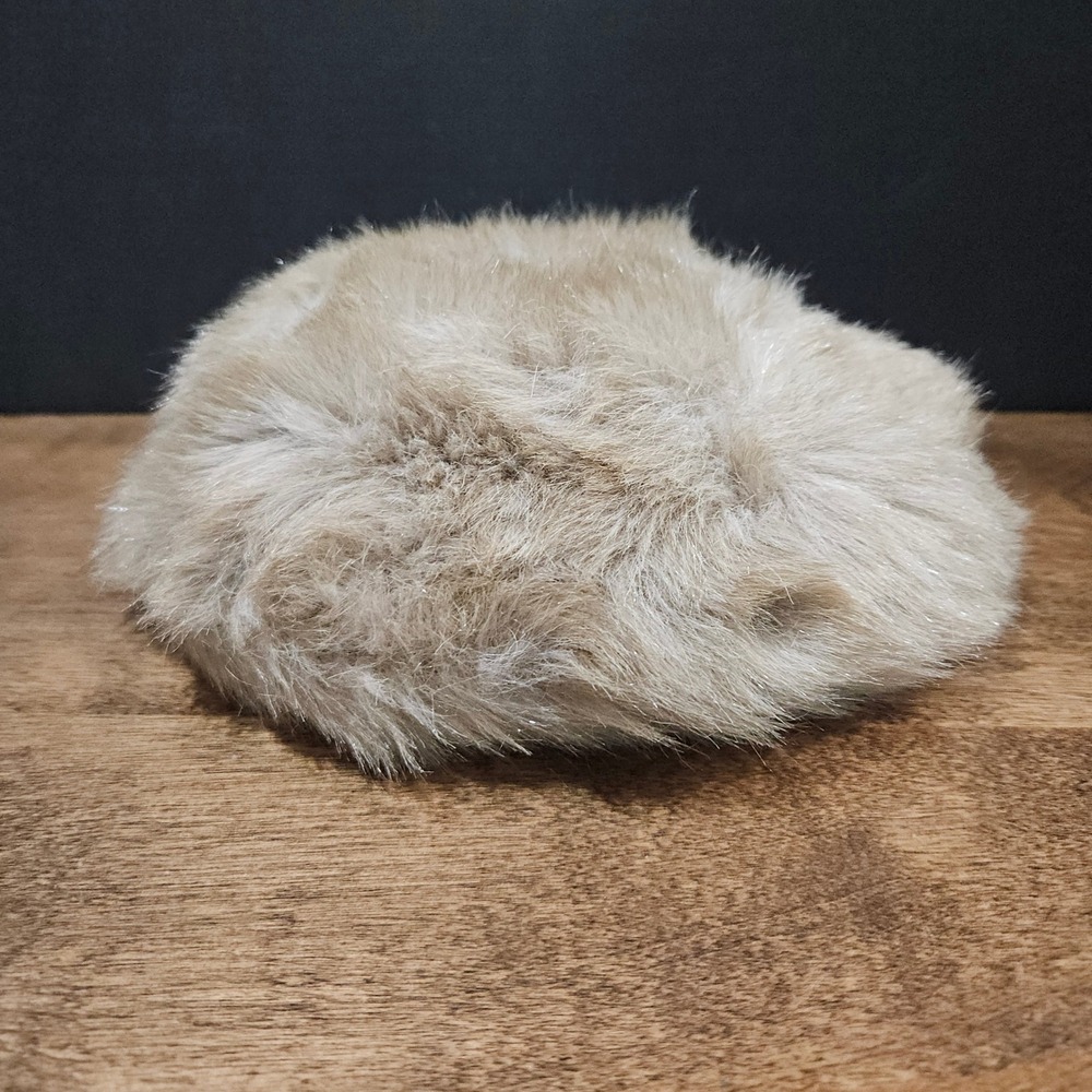 Unbranded Women's Tan Faux Fur Pillbox Hat One Size Plush‎ Russian Style Cossack